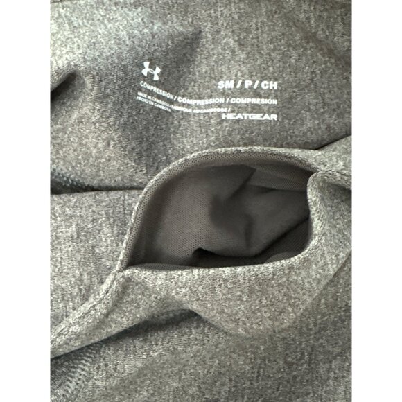 Under Armour Women's HeatGear Compression Shorts Size S SM Gray Athletic Running - Picture 8 of 10